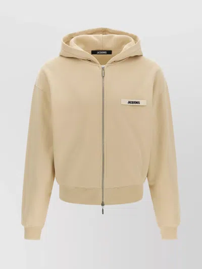 Jacquemus 'ribbed Cuffs Hoodie Hem'