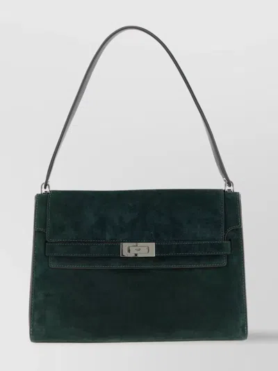 Tory Burch Large Rectangular Shoulder Bag With Suede Finish