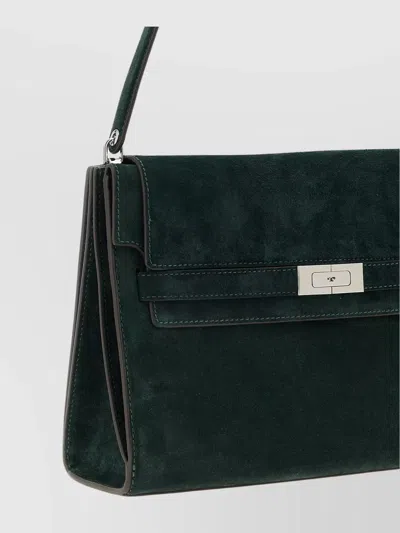 Tory Burch Large Rectangular Shoulder Bag With Suede Finish