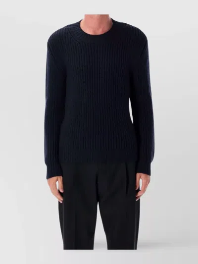 Tom Ford Mens Light Grey Crewneck Knitted Wool Cashmere Blend Jumper In Gray