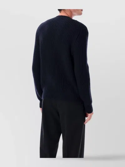 Tom Ford Mens Light Grey Crewneck Knitted Wool Cashmere Blend Jumper In Gray