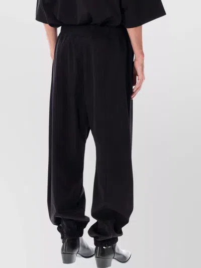 Fear Of God Forum Straight-leg Virgin Wool And Cashmere-blend Drawstring Trousers In Black