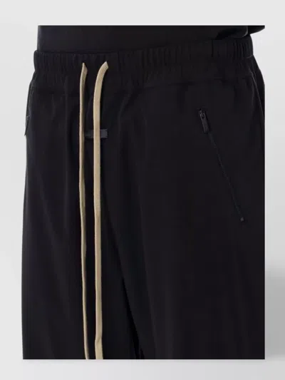 Fear Of God Forum Straight-leg Virgin Wool And Cashmere-blend Drawstring Trousers In Black