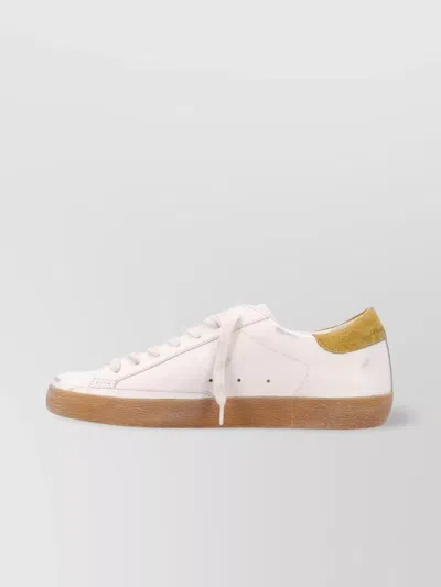 Golden Goose Leather Upper Sneakers With Suede Accents In Neutral