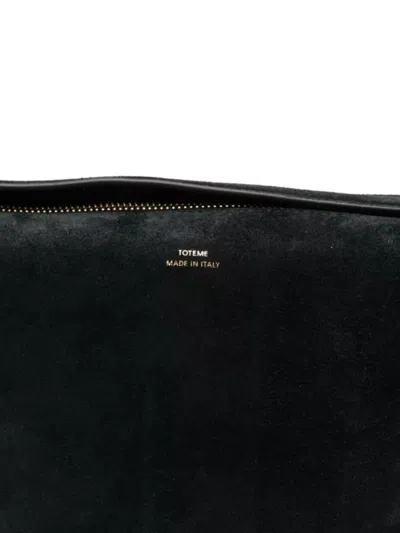 Totême Cylindrical Suede Leather Clutch With Gold-tone Hardware