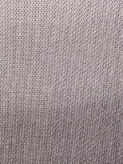 Emporio Armani Fringed Edges Rectangular Logo Scarf In Purple