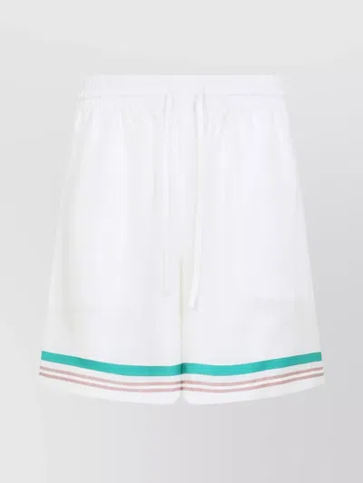Casablanca Casa Way Drawstring-waist Track Shorts In White