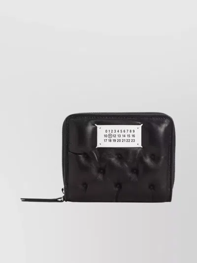 Maison Margiela Glam Slam Quilted Leather Wallet In Black