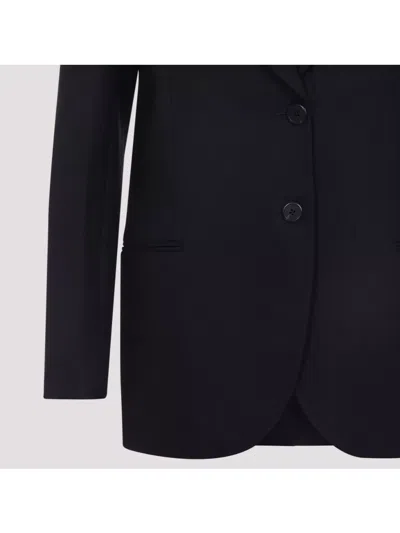 Prada Wool Jacket Notched Collar In Blue