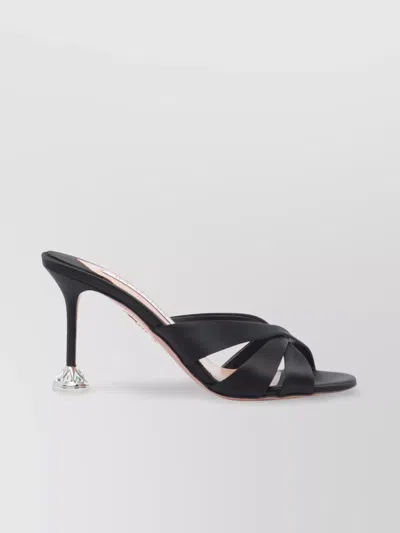 Aquazzura Satin Strappy Open Toe Unique Heel Pumps