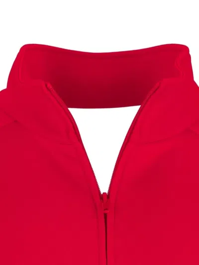 Balenciaga High Collar Ribbed Cuffs Side Pockets In Red
