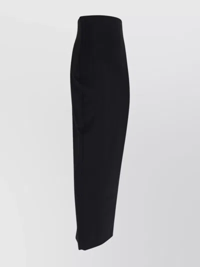 Rick Owens Midi High-waisted Skirt Knee Length In Black