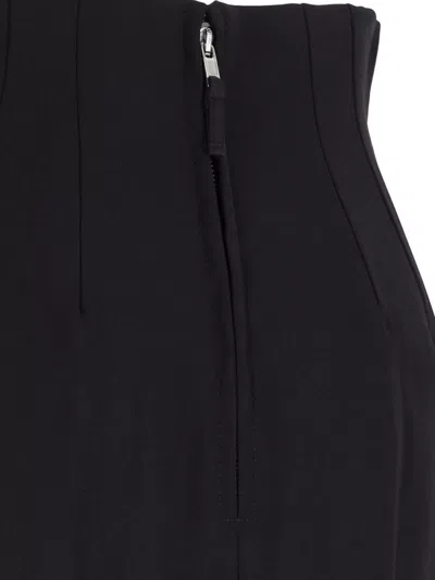 Rick Owens Midi High-waisted Skirt Knee Length In Black