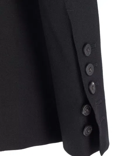 Rick Owens Tailored Jacket With Notched Lapel And Back Vent In Black