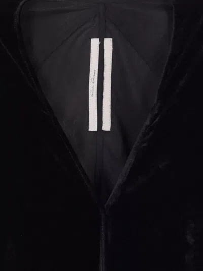 Rick Owens Velvet Sleeveless Floor-length Dress In Black