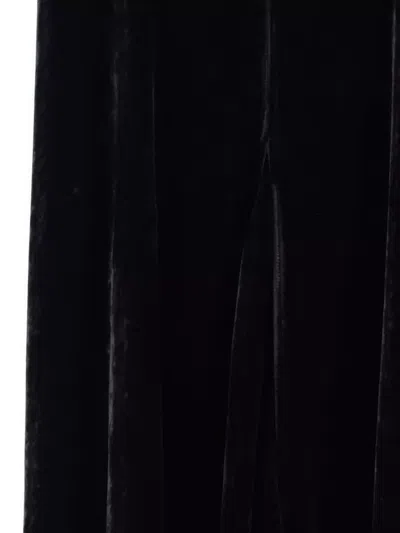 Rick Owens Velvet Sleeveless Floor-length Dress In Black