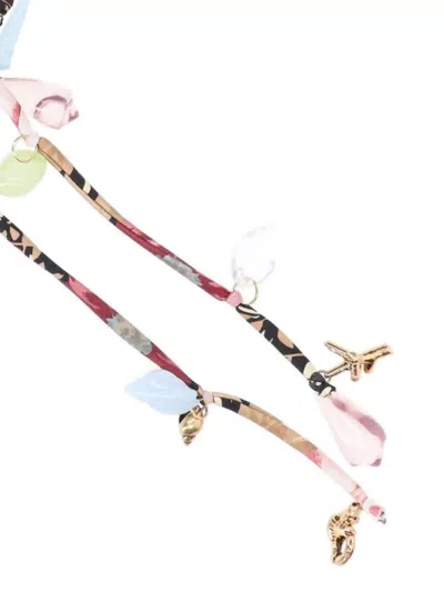Chloé Embellished Floral Halter Triangle Coverups In Multi