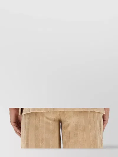 Fendi Shirt Chest Pocket Striped Pattern In Brown