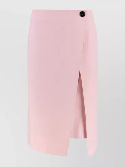 Bottega Veneta Wrap Skirt In Cotton With Asymmetric Hem