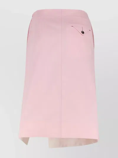 Bottega Veneta Wrap Skirt In Cotton With Asymmetric Hem