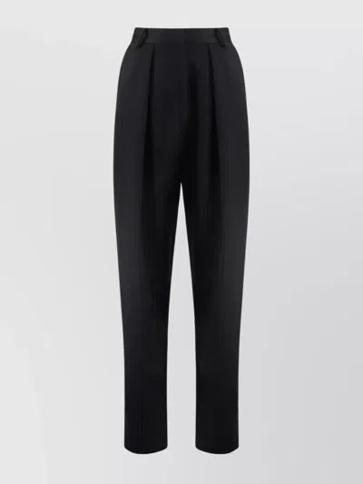 Magda Butrym Wool Trousers With Back Pockets And Belt Loops In Black