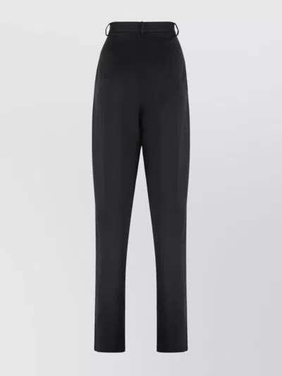 Magda Butrym Wool Trousers With Back Pockets And Belt Loops In Black