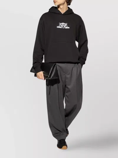 Kenzo Happy Tiger Hoodie In Black