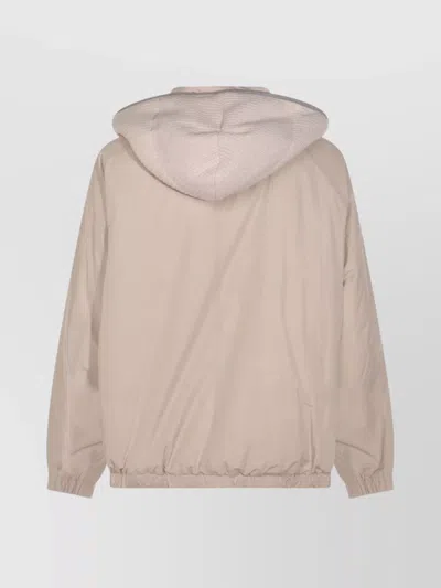 Brunello Cucinelli Puffer Jackets With Hood And Flap Pockets In White