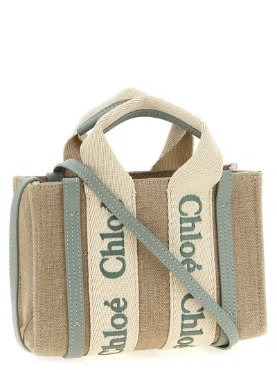 Chloé Woody Hand Bags Green