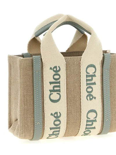 Chloé Woody Hand Bags Green