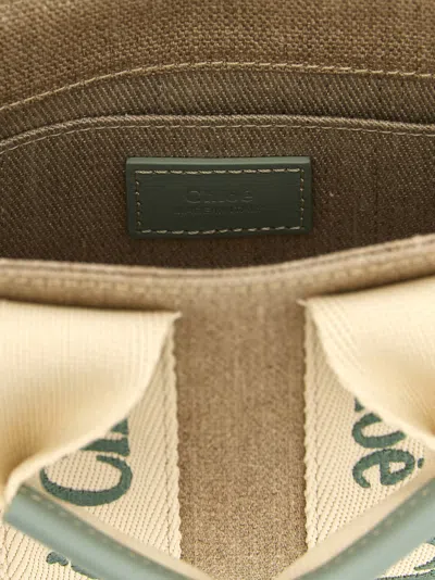Chloé Woody Hand Bags Green