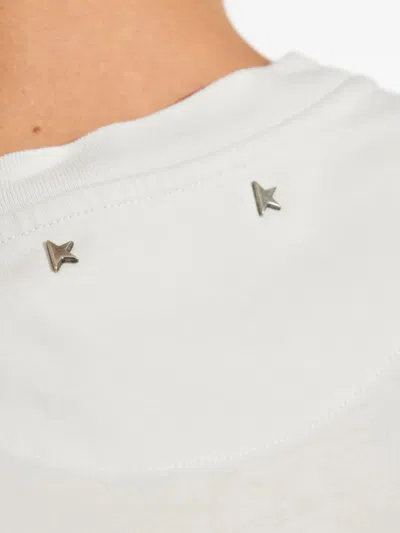 Golden Goose Journey Ms T-shirt Regular Light Cotton Jersey With Print In Neutral