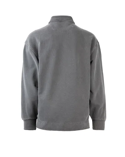 Carhartt Embroidered Script Sweatshirt Ribbed Cuffs In Gray