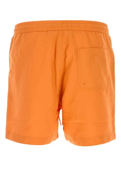 Carhartt Wip Orange Polyester Chase Swim Trunks In Orange