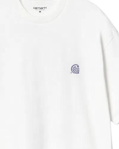 Carhartt Mens White Helix Crewneck Cotton-jersey T-shirt In White