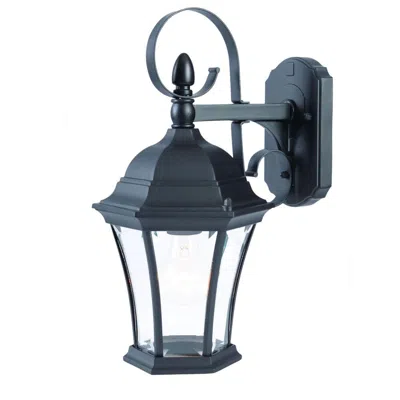Hivvago Matte Black Swing Arm Hanging Lantern Wall Light