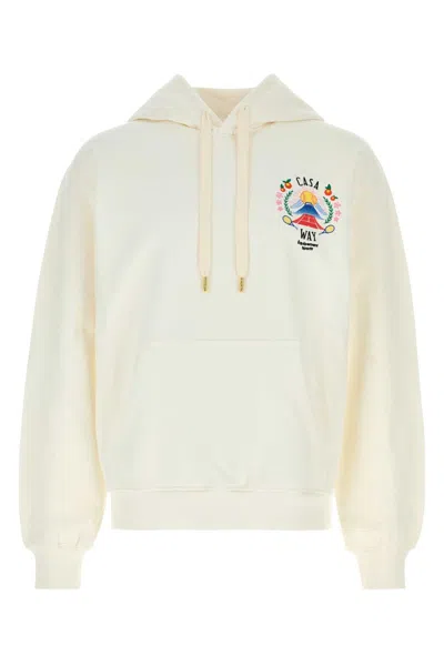 Casablanca Cotton Sweatshirt With Front Pocket And Hood In Multi