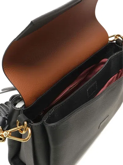 Coccinelle Boheme Grana Double Shoulder Bag In Black