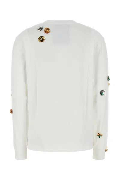 Coperni Cotton Mickey T-shirt With Embellishments And Graphic Print In White