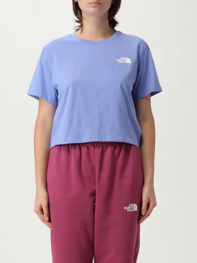The North Face Simple Dome Cropped T-shirt In Blue