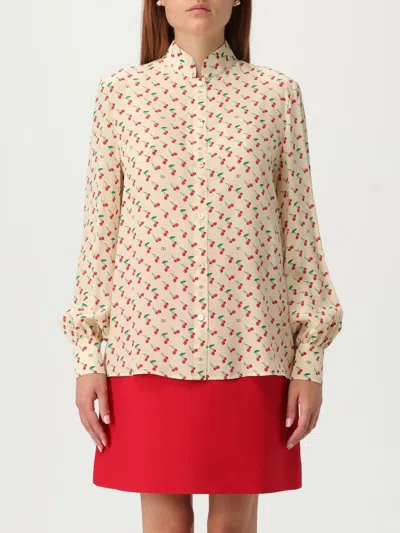 Valentino Camicia In Crepe Stampata  Donna In Neutral