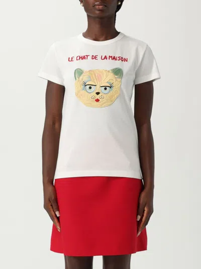 Valentino Silk T-shirt With Short Sleeves And Graphic Print