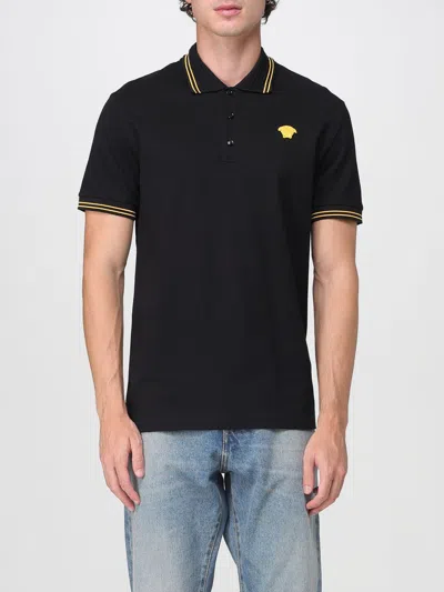 Versace Polo Shirt  Men Color Black In Black