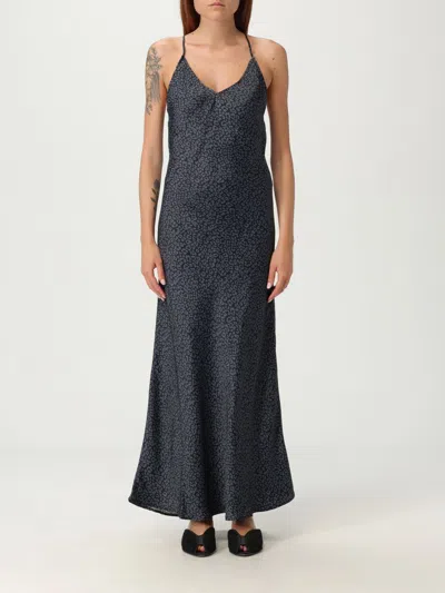 Mc2 Saint Barth Eydis Cross-back Leopard-print Maxi Dress In Black