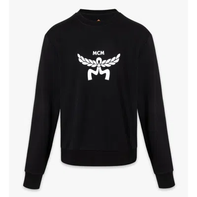 Mcm Classic Logo Sweatshirt In Organic Cotton In Black