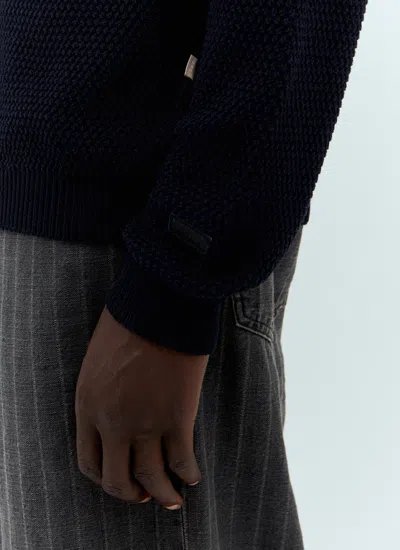 Apc A.p.c. Men X Jjjjound Waffle-knit Sweater In Black