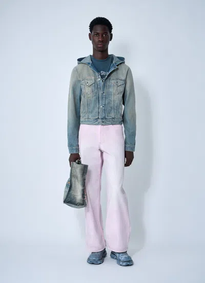 Acne Studios Men 1981 Coated Jeans In Pink