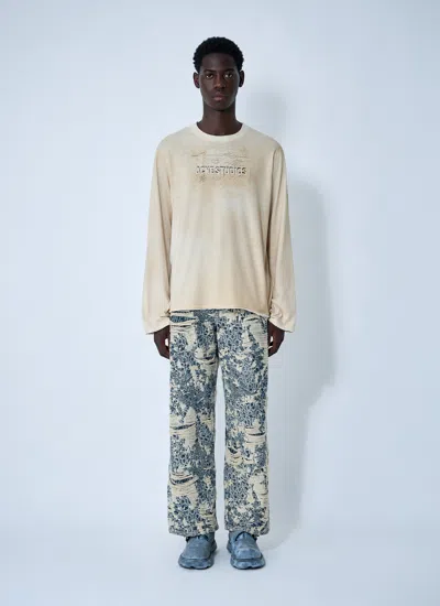 Acne Studios 1981 Distressed Monogram Jeans In Blue
