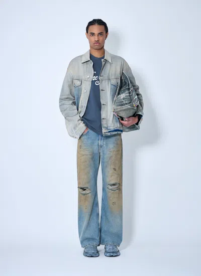 Acne Studios Men 2021m Distressed Jeans In Blue