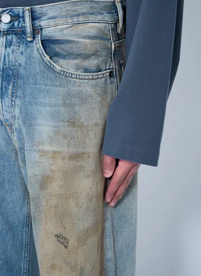 Acne Studios Men 2021m Distressed Jeans In Blue